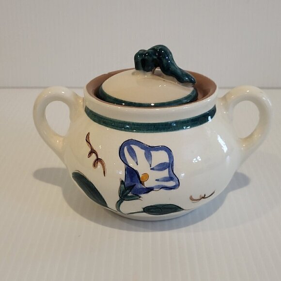 Stangl Other - Vintage STANGL Pottery Mid Century Modern SUGAR BOWL Lid Garden Flower Trenton